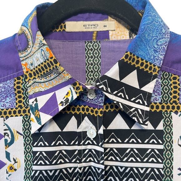 Etro Paisley Long Sleeve Shirt Women Size 44 IT/8 US - Picture 8 of 15